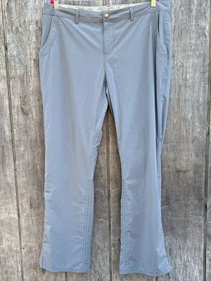 REI Women's Slate Gray Track Pants With Lower Ruching opt on lower leg part Sz16 thumbnail 1