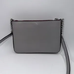 Kate Spade Eva Chain Pebbled Leather Gray Crossbody Purse thumbnail 3