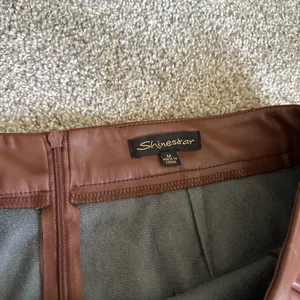 Shinestar Brown Pleather Skirt thumbnail 3