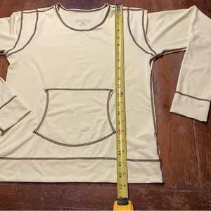 Athleta Long Sleeve Summer Shade Rash Guard Top Yellow/Greenish Sz XS thumbnail 5