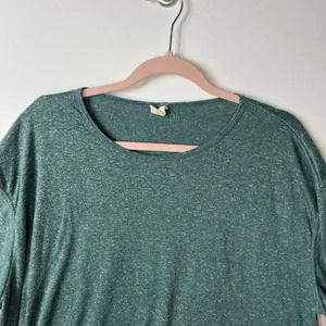 Wishlist green linen t-shirt women’s size‎ m/l thumbnail 3