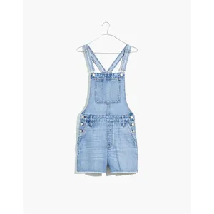 Madewell Adirondack Short Overalls in Phillips Wash thumbnail 3