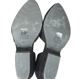Eileen Fisher Black Suede Flats Pointed Toe Elastic Band Slip On Comfort Shoes‎ thumbnail 6