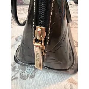 ARCADIA Leather Womens Black Handbag Satchel Bag Made In Italy Classic Chic thumbnail 4