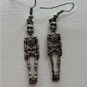 Silver Skeleton Earrings thumbnail 2