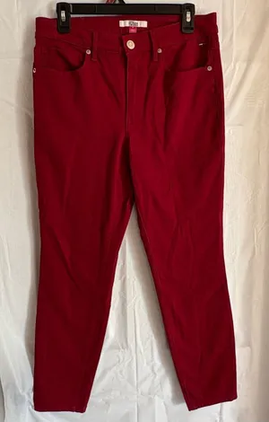 Tommy Hilfiger Red‎ Tribeca Skinny Crop Denim Pants Womens Size 10 Casual Preppy thumbnail 1