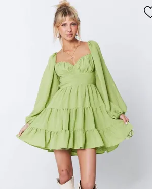 Princess Polly Long Sleeve Open Back Mini Dress Size 4 thumbnail 4
