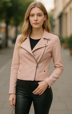 NWT Haute Monde Casual Faux Suede Moto Jacket XL thumbnail 1