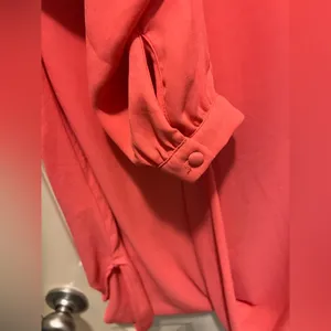 Forever 21 Coral Satin Top thumbnail 4