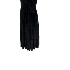Baltic Born Bliss Smocked Velvet Dress Mini Tiered‎ Black Size Medium thumbnail 10
