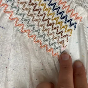 Madewell Rainbow Smocked Pom Trapeze Dress thumbnail 13