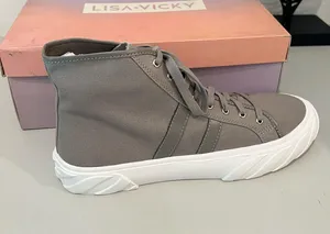 Gray High-Top Sneakers Size 11 by Lisa Vicky thumbnail 3