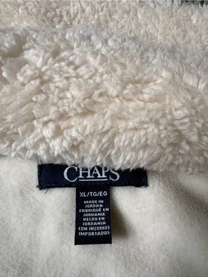 Chaps Faux Shearling Fleece Sherpa Vest Full Zip Womens Size XL Cream Brown NWT thumbnail 8