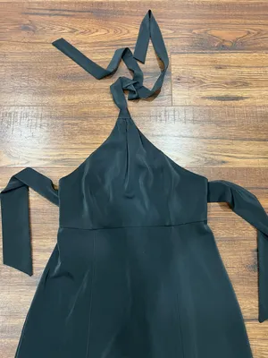 Urban Outfitters Satin Halter Minidress Black Sz S thumbnail 2