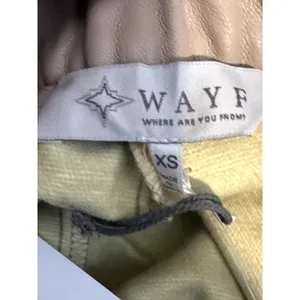 Wayf Faux Leather Pants Beige High Waisted Straight Leg XS NWT Trendy Minimalist thumbnail 10