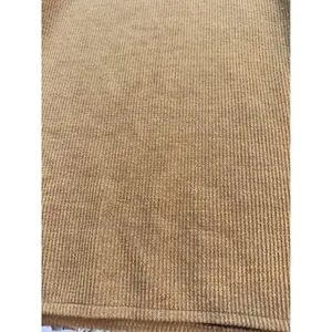 Madewell Ottoman Rib Square-Neck Top Dried Cedar Brown Rust XS Long Sleeve thumbnail 3