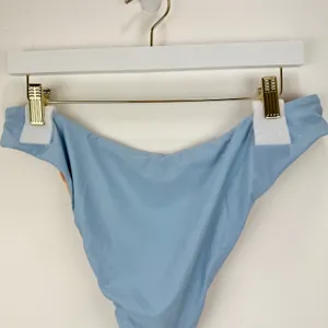 J.Crew Curved Waist Cheeky Bikini Bottom Beach Swim Minimalist Blue Large NWT thumbnail 13