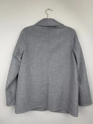 Abercrombie & Fitch Gray Heavy-weight Wool Blend Blazer Coat Size Medium NWT thumbnail 4