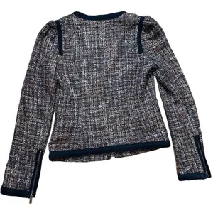 Free People Jacket Tweed‎ Full Zip Multi-Color Wool Blend Size 4 thumbnail 3