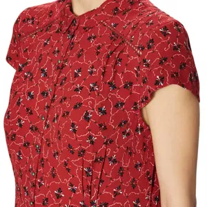 Free People Debby‎ Floral Romper Women medium Red Viscose Summer Bohemian thumbnail 3