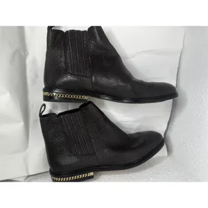 Michael Kors Chelsea boot with pebbled leather and stylish chain thumbnail 6