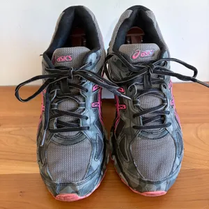 Asics Gel-Scram 2 Trail Running Shoes Womens 10 Grey Camo Pink T59AQ‎ Sneaker thumbnail 3