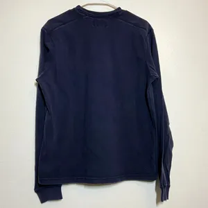 Abercrombie & Fitch Varsity Sweatshirt 100% Cotton Crew Neck Embroidered Navy L thumbnail 4