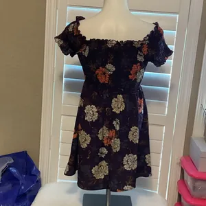 Timing Floral Mini Dress - Purple and Orange thumbnail 4
