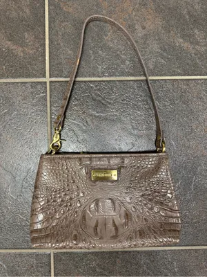 Brahmin Melbourne Brûlée Anytime Mini Shoulder Bag Wristlet/Clutch Handbag Tan thumbnail 15