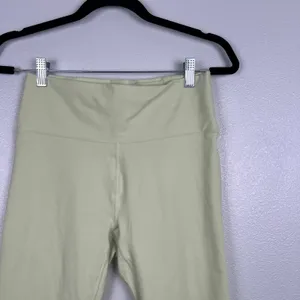 Fabletics PowerHold High Rise Leggings Yellow Strappy Back Sz M Ankle Yoga Pants thumbnail 2