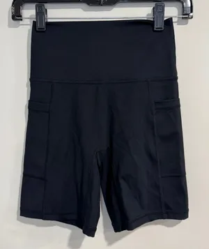 Aerie Offline Womens Solid Black Biker Yoga Shorts Size Small 7" Inseam Workout thumbnail 1