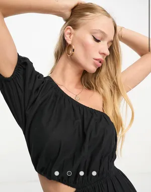 ASOS Linen One Shoulder Midi Dress thumbnail 2