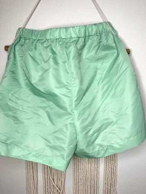 NWT Sporty & Rich Good Health Nylon Shorts Thyme/White Size Small thumbnail 5