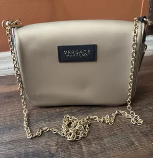 Versace Parfums Gold Metallic Crossbody Bag with Chain thumbnail 1