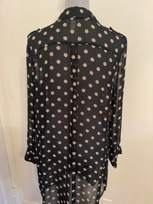 Old Navy Black Polka Dot Dress. Size L thumbnail 3