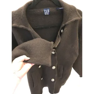 Gap 100% Wool Small Brown Double-Breasted with Pockets Jacket Womens thumbnail 3
