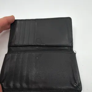 Coach Perforated Black Leather Wallet thumbnail 7