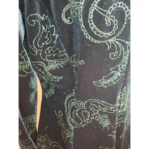R&M Richards Womens Size 6 Petite Velvet Suit Jacket Deep Teal Green Embellished thumbnail 6
