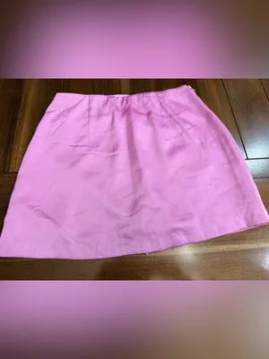 NWT Abercrombie & Fitch Satin Draped Mini Skort Pink Size S thumbnail 2