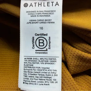 Athleta Vienna Cargo Skort Womens 16 Harvest Gold Hiking Golf Utility thumbnail 7