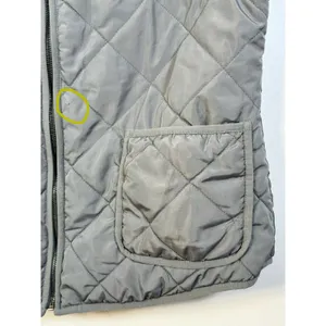 Market & Spruce‎ Grey Quilted Zip Up Vest Mock Neck WECSH004 Womens XL thumbnail 6