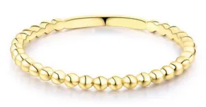 Boutique NEW Dainty 14k Gold-Plated‎ Bead Ball Ring, Jewelry, Size 7 thumbnail 1