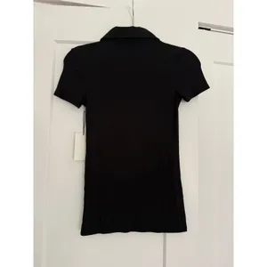 $124 New Splits59 Talia Ribbed Polo - Black - Small thumbnail 9