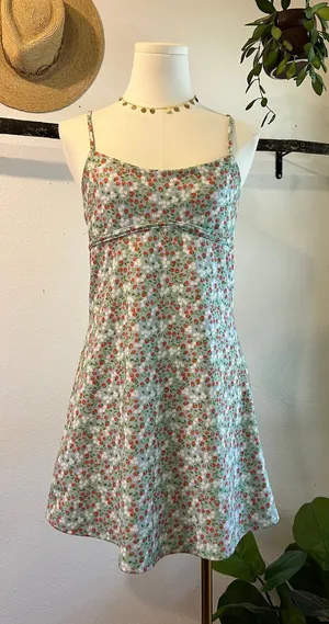 Altar'd State Strawberry Print Mini Tank Dress Size Small USA thumbnail 1