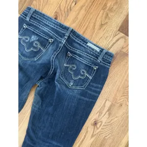 Vintage Rerock Express Barley Boot Cut Embroidered Low Rise Jeans 12R Y2K Grunge thumbnail 9