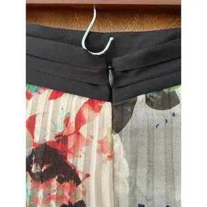 Presley Skye sz M Crinkled Watercolor Floral Print Maxi Dress Feminine Whimsical thumbnail 8