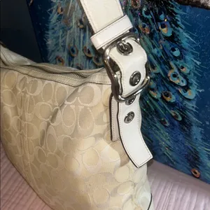Coach Cream Signature Monogram Crossbody/ Shoulder Bag thumbnail 8