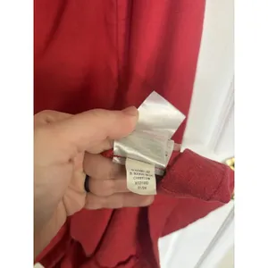Old Navy Linen Blend Red Sleeveless Mini Dress Large Square Neck Smocked thumbnail 6