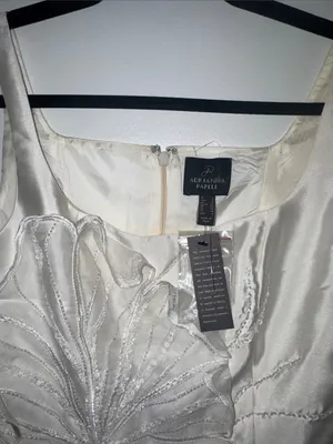 Adrianna Papell Ivory Embellished Mini Sheath Dress thumbnail 4