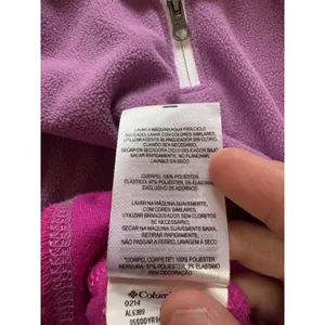 Columbia Pullover Women Sz‎ Medium 1/4 Zip Fleece Pink Long Sleeve Top Polyester thumbnail 13